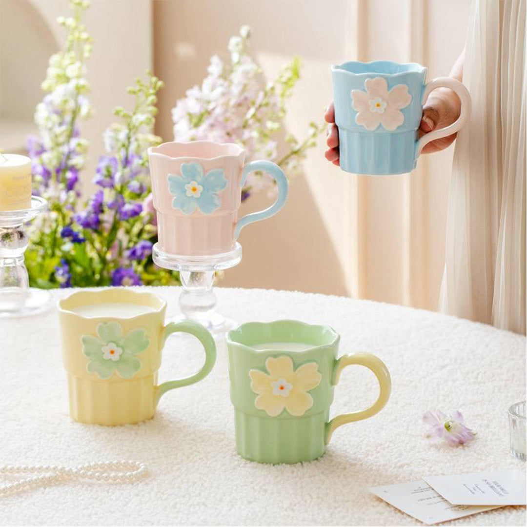 Pastel daisy mug