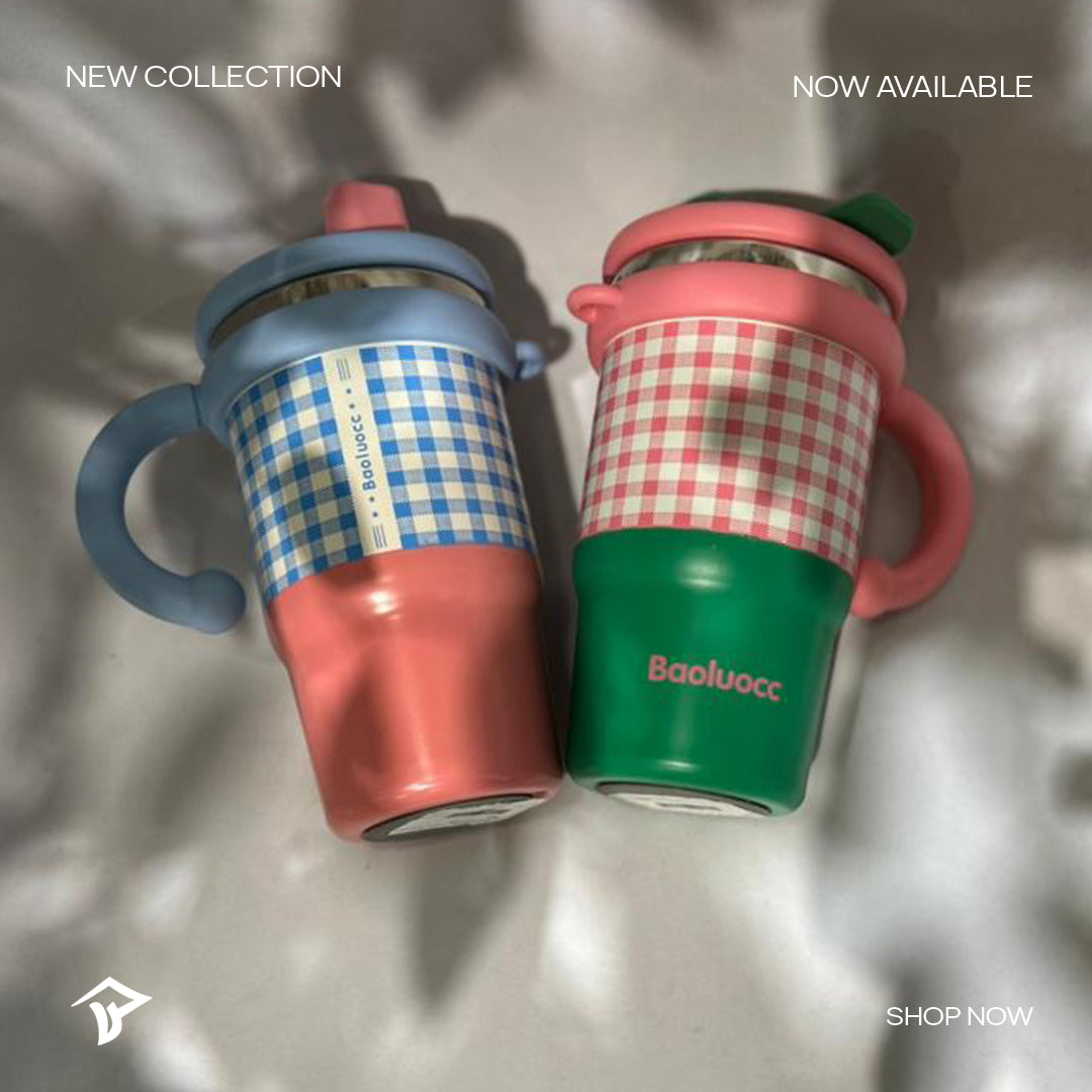 Baoluocc Gingham Thermal Mug