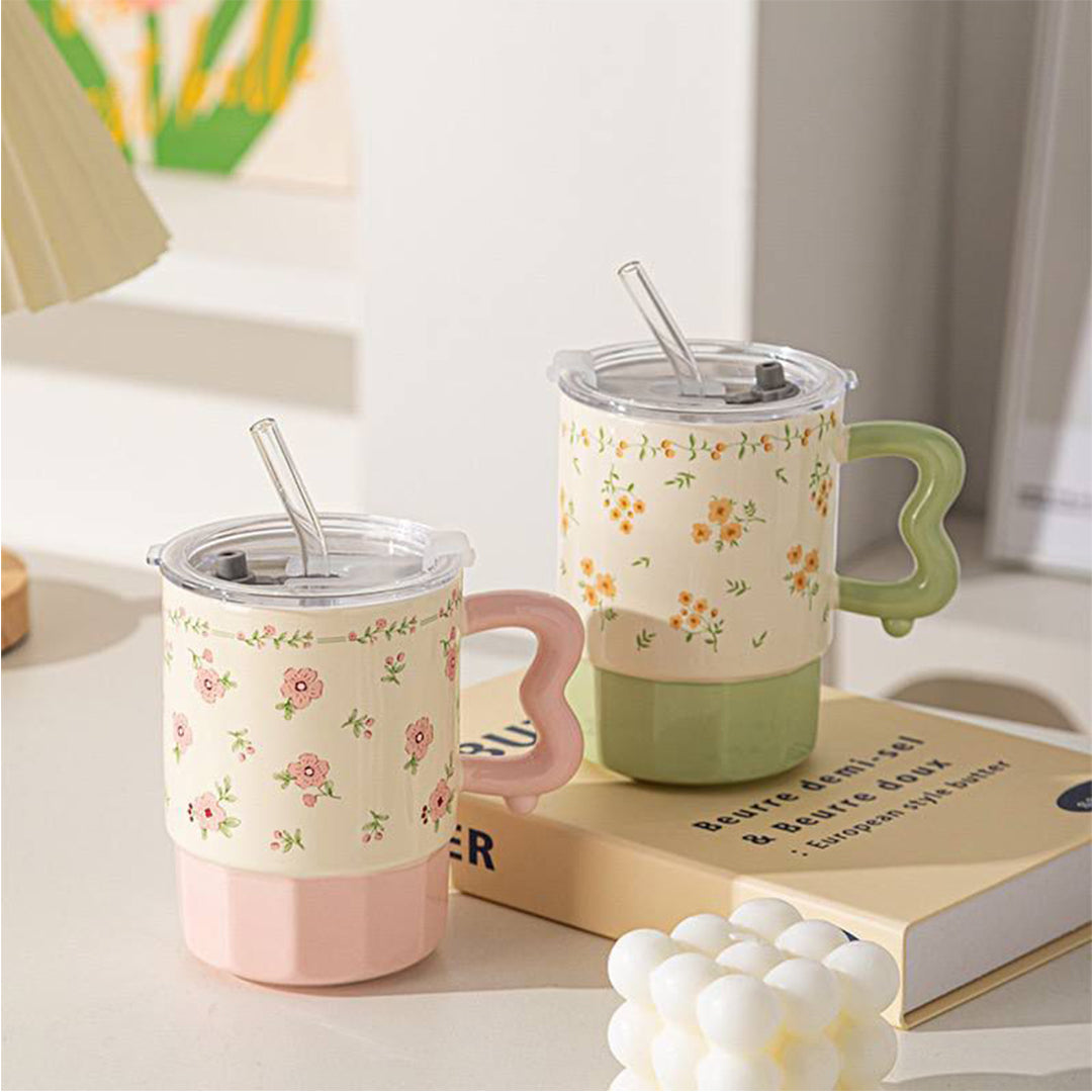 cute flower mug