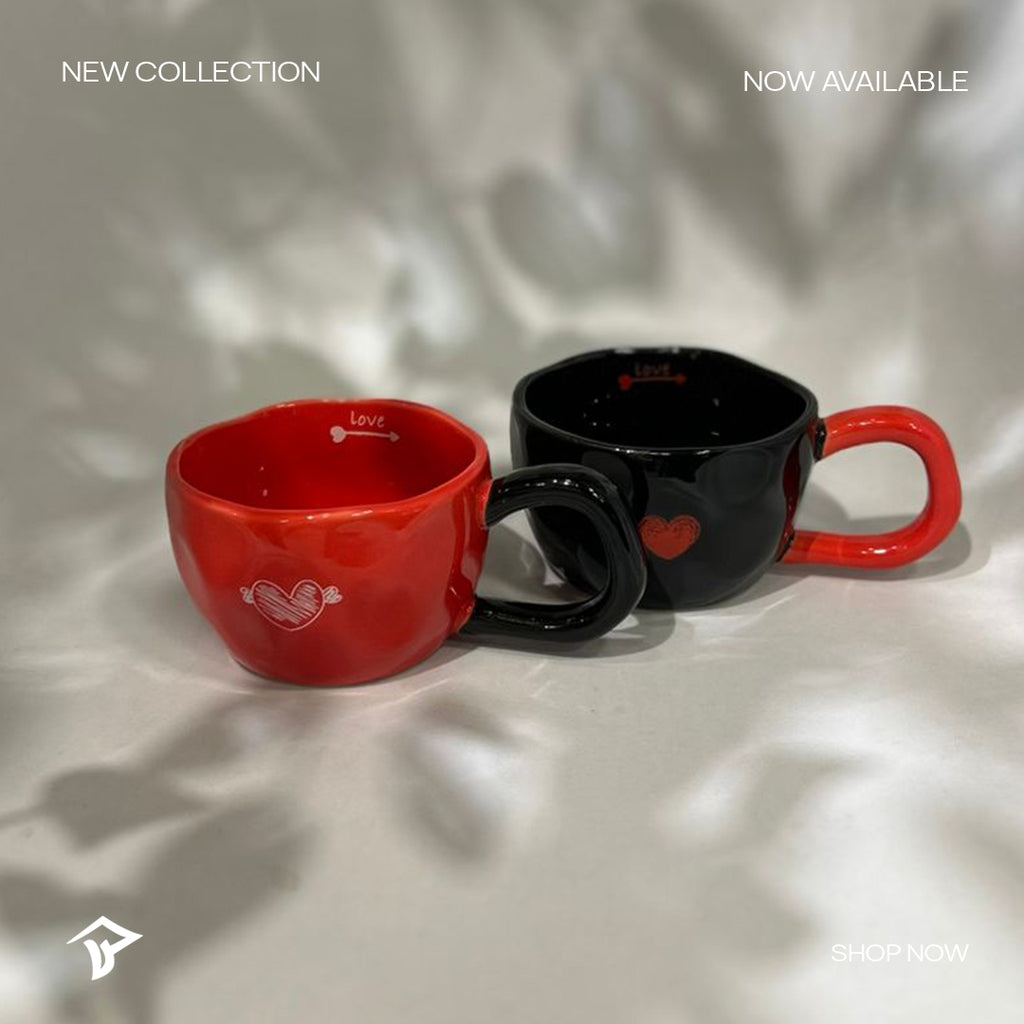 Love Heart  Ceramic Mug Set