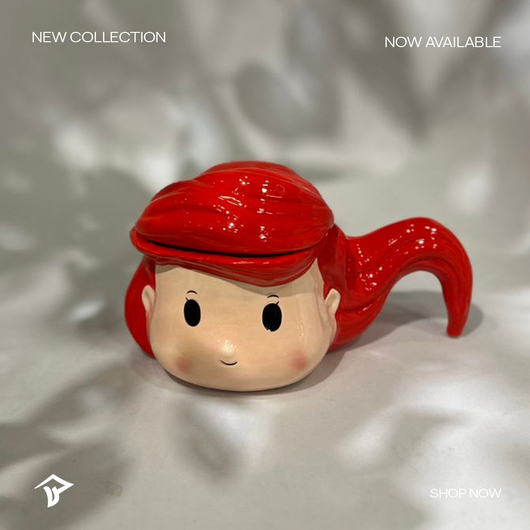 Ariel 3D Face Lidded Ceramic Mug