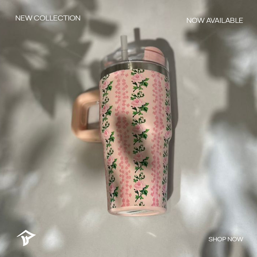Floral Rose Thermal Mug